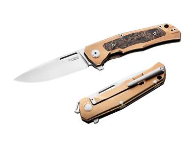 LionSteel Q4ttro Bronze Ti CF Taschenmesser Magnacut Titan Frame Lock   01LS259