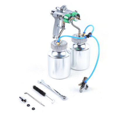 Handheld Automatic Polyurethane Spray Gun Foam Sprayer Double Head+2*1L Tank US