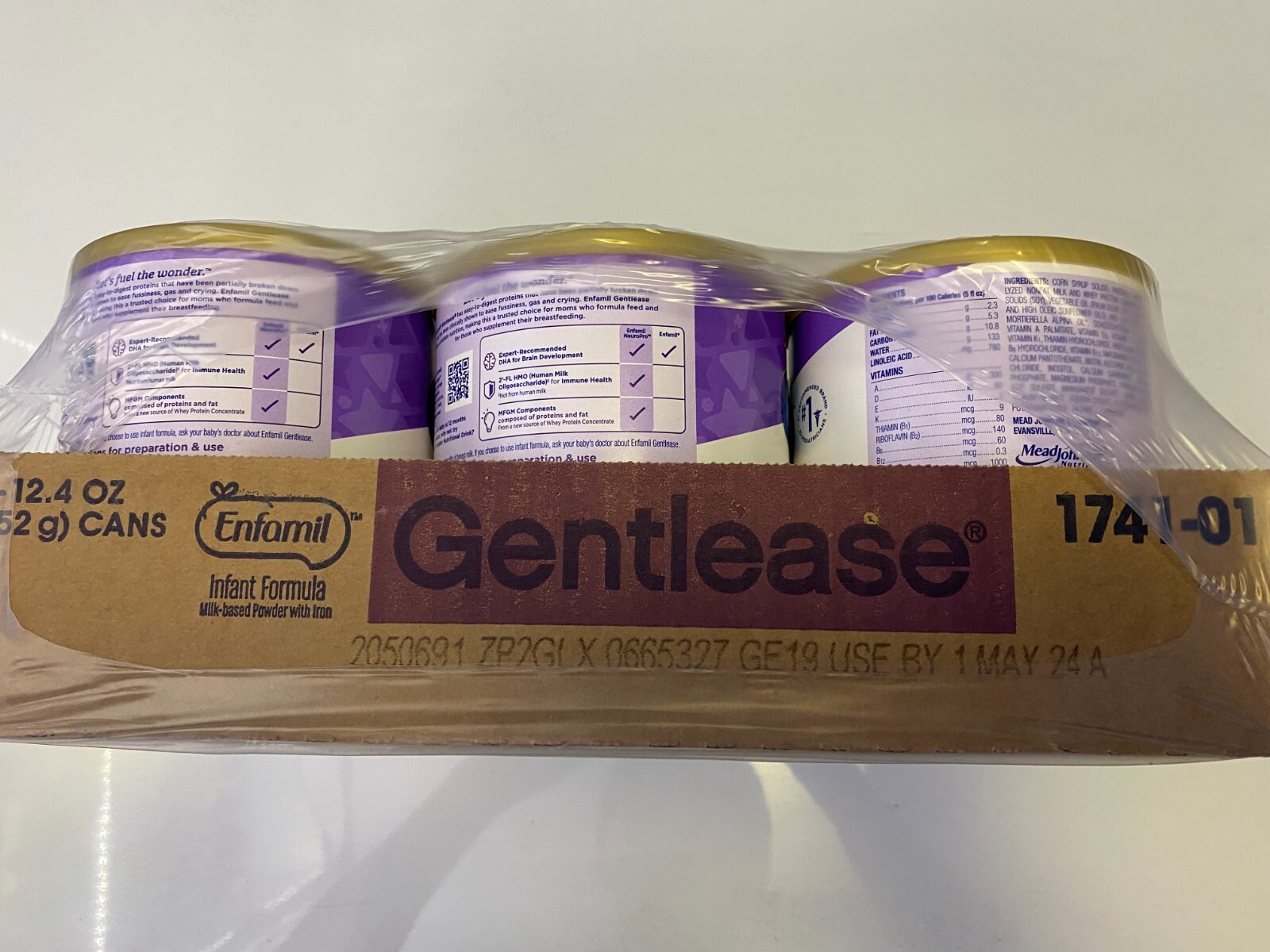 Enfamil GENTLEASE Infant Formula 12.4 OZ Powder Cans,Expires 12/01/2024