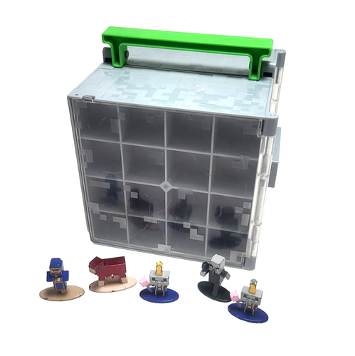 Mattel Minecraft Mini Figure Lot (5) Storage Cube Carrying Case ...