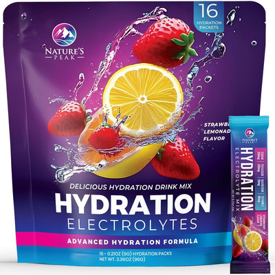 Liquid Replenisher Daily Electrolyte Drink Mix   Hydration Packets with 6 Electr