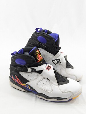 Nike Air Jordan 8 Three-Peat 2015 Size 10 305381-142 White Purple Black OG VIII Air Jordan 8  main image 2