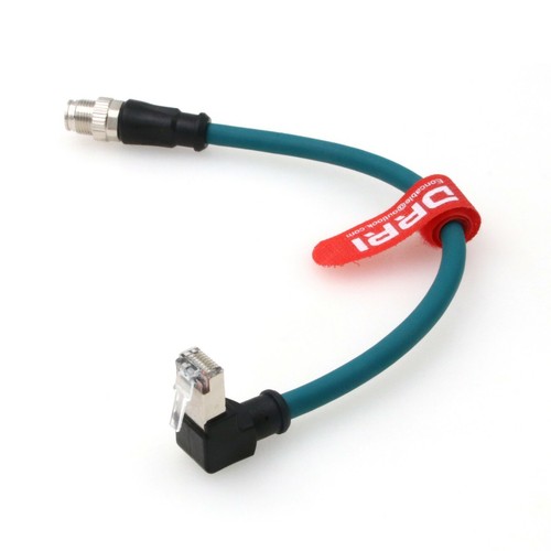 M12 X-Code 8pin to 90 Degree Angle Down RJ45 Cat6 Cable for Machine Vision - 第 3/4 張圖片