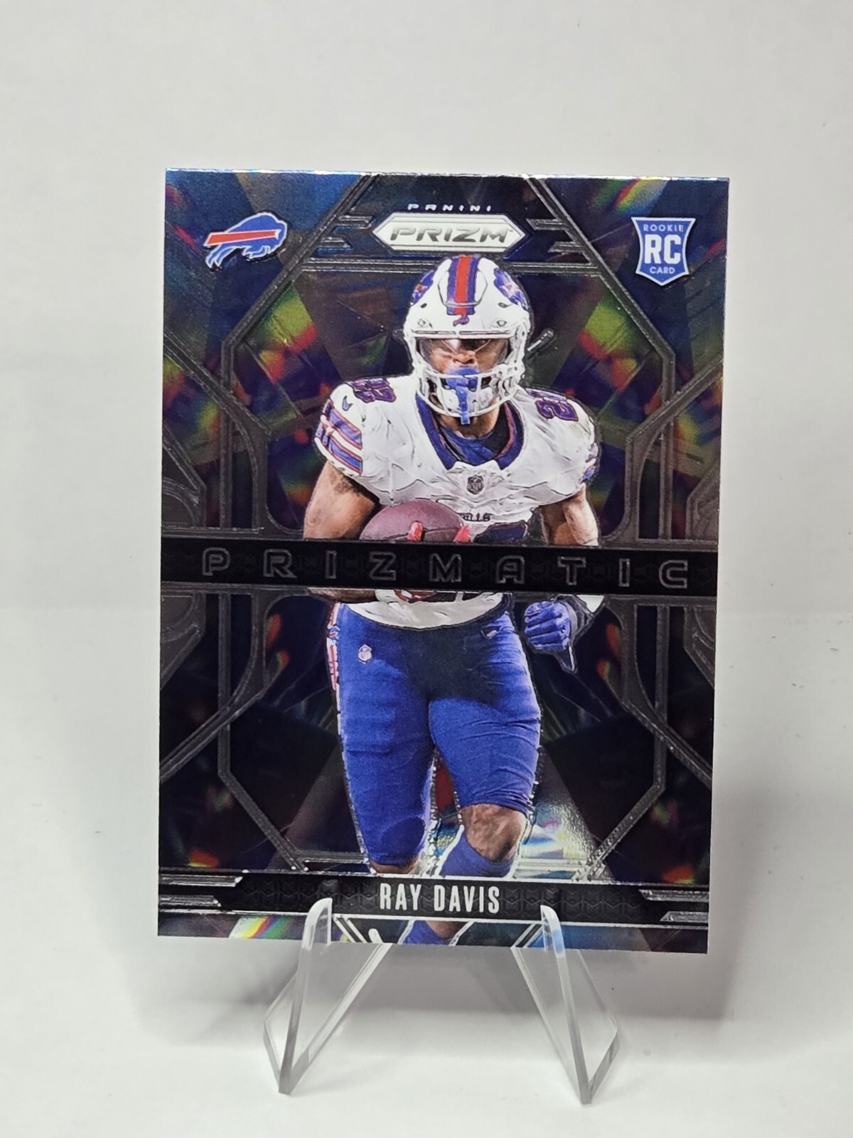 Ray Davis 2024 Panini Prizm Football Prizmatic Rookie Card #18 Bills RC