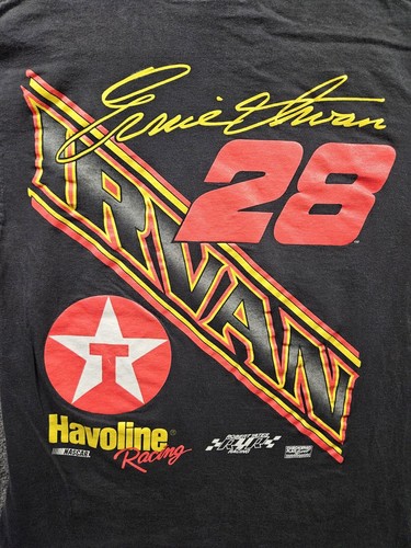 Vintage Ernie Irvan 90s Black Double-sided Nascar Racing T-Shirt Size Large  - Picture 8 of 9