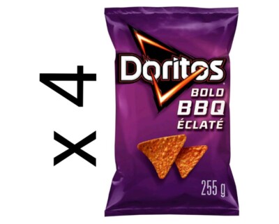 4 x  Bags Doritos Bold BBQ Tortilla Chips Size 235g each from Canada