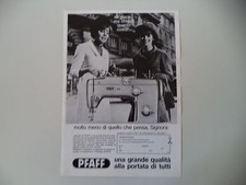 advertising Pubblicità 1968 MACCHINA PER CUCIRE PFAFF 260