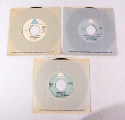 Bay City Rollers 45 rpm Records, Lot of 3,  EX,  Saturday Night, My Lisa +
