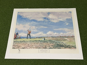 The Master Stroke Signed Arthur Weaver Print Lithograph 1969 Jack Nicklaus