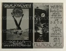 Quicksilver Messenger Service Concert Double Postcard 1970 BG-239 240 David S...