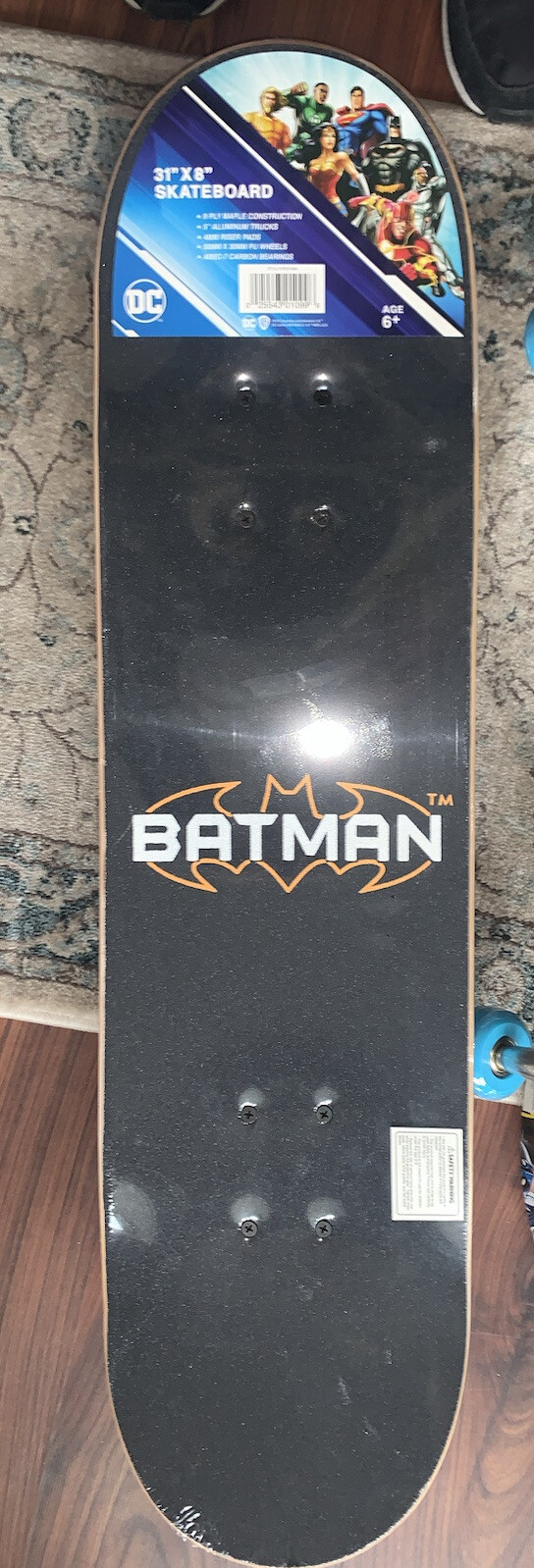Vintage Style BATMAN 8+ Almost Skateboard x DC Comics Blue/Black/Yellow rare new