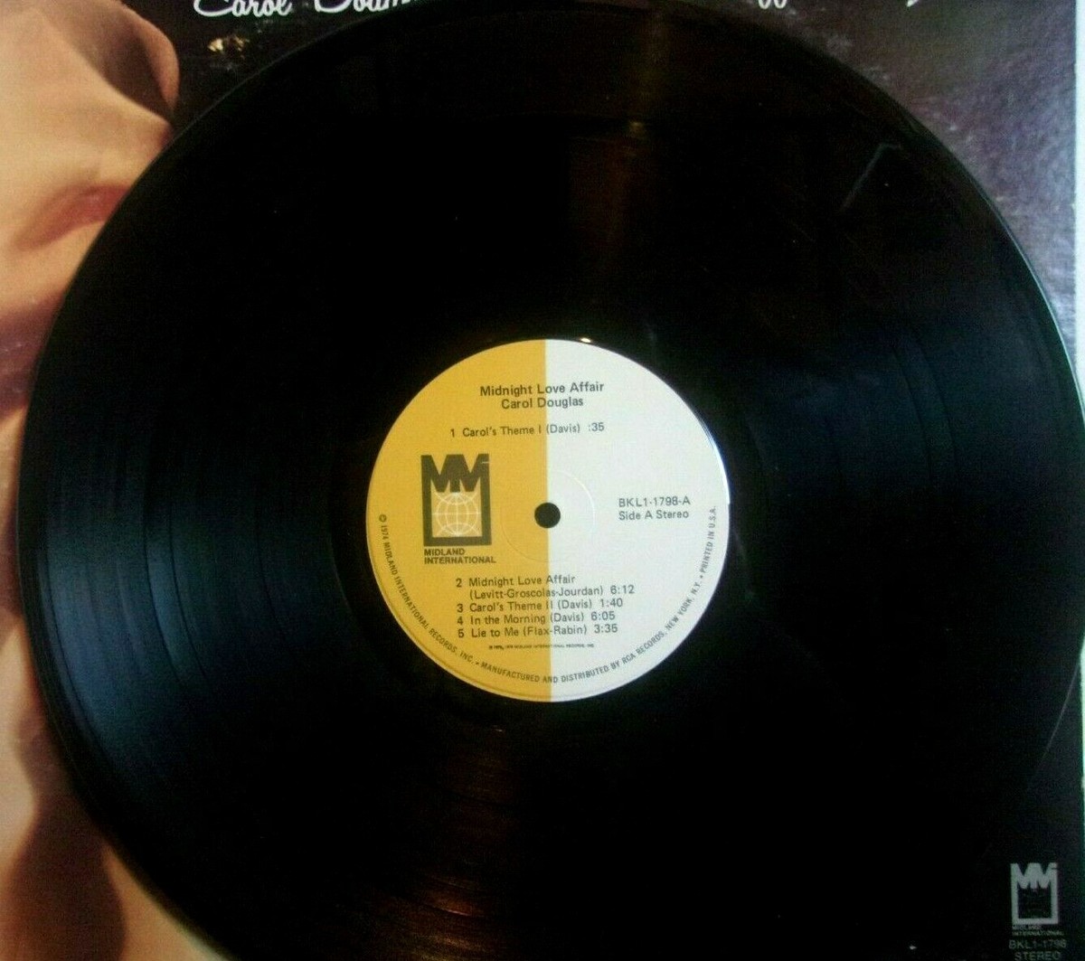 Carol Douglas – Midnight Love Affair Vinyl 1976 LP - BKL1-1798