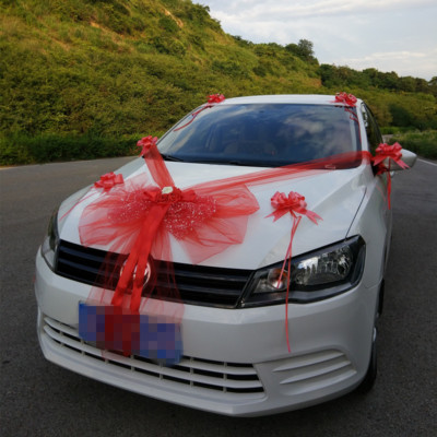 Lot De 10 Noeuds Voiture Mariage Blanc Dentelle - Décoration Élégante Pour Voiture Des Mariés