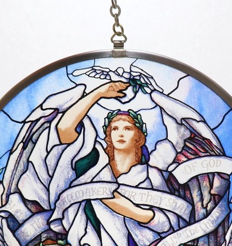 Stained Glass Vintage Three Angels (Made in Toronto, Canada) - Picture 3 of 9