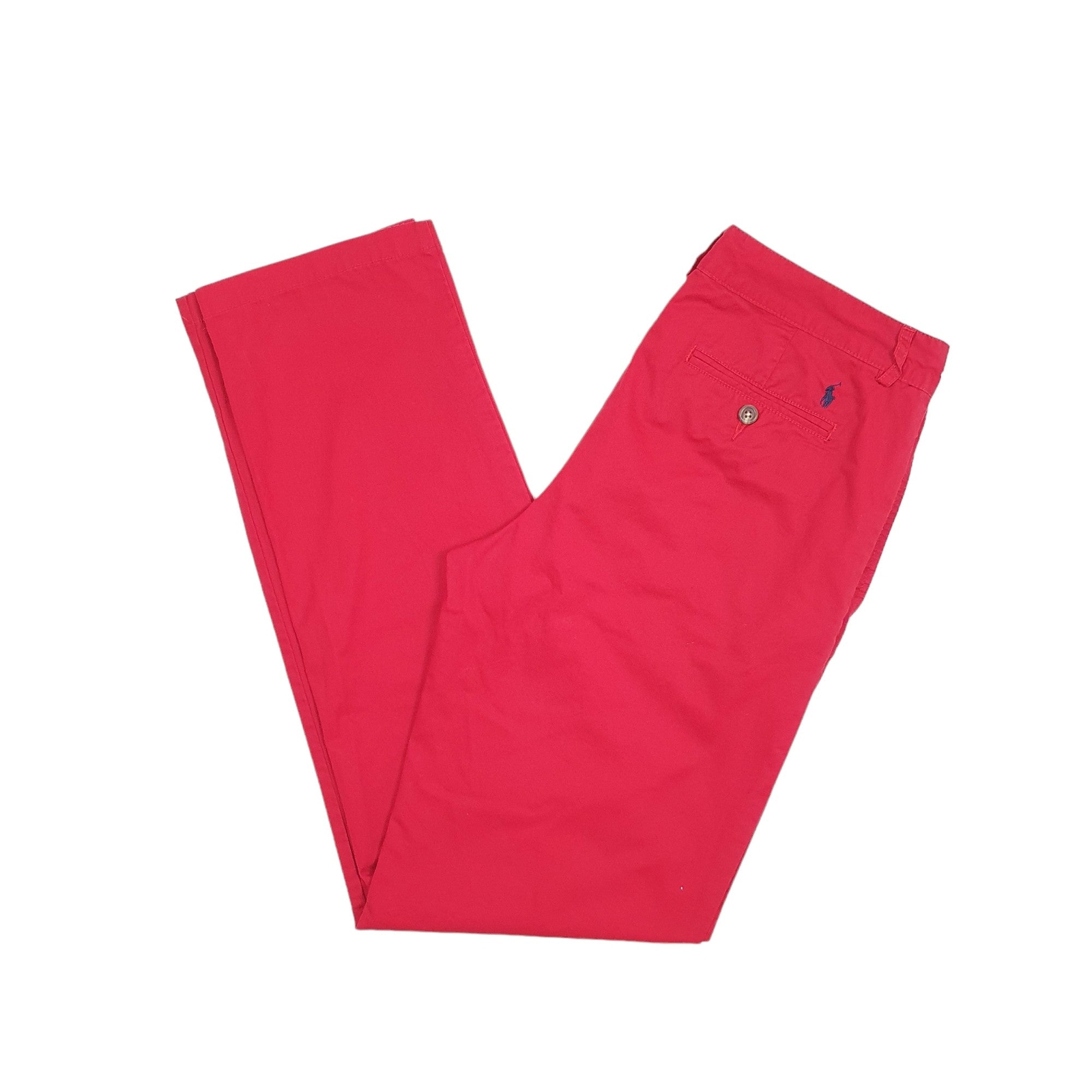 POLO RALPH LAUREN Lightweight Chino Trousers Cotton Red Mens W30 L32 image 3