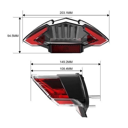 Rear LED tail lights for BMW F650 GS/Dakar/F800 R/S/ST/G650GS /R1200 GS/Adventu - Picture 6 of 12