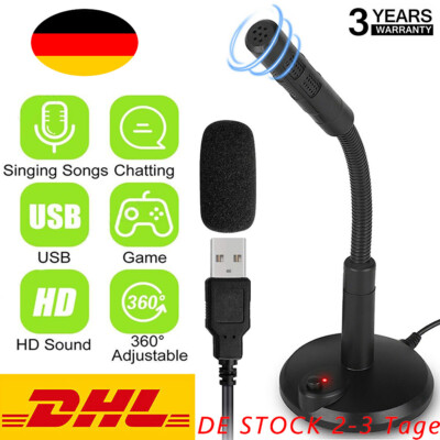 USB-Mikrofon für PC Kondensator Computer Desktop Laptop Studio Gaming Stand 2025
