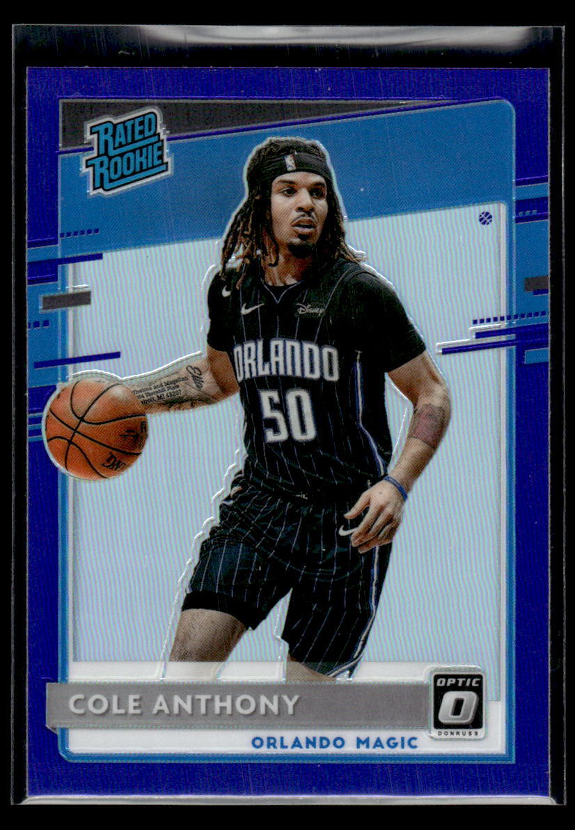 2020-21 Donruss Optic #165 Cole Anthony Rookie Purple Orlando Magic