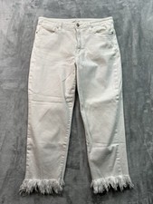 Joes Jeans Womens Sz 31 White Jeans High Rise Crop Beach Summer Ladies Capri