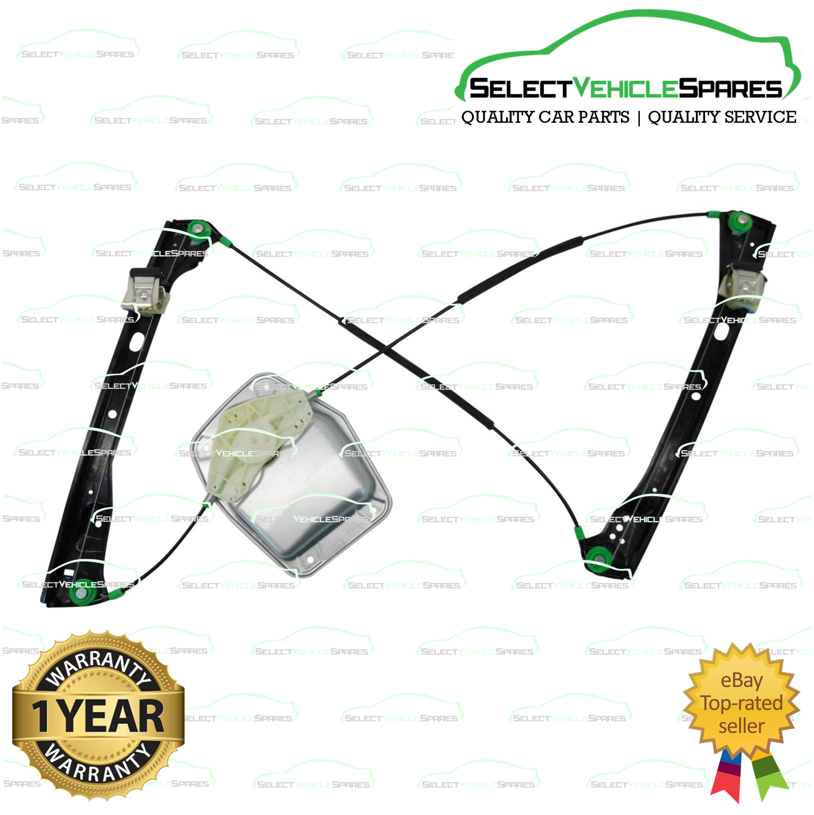 NEW VW GOLF MK5 3-DOOR PASSENGER LEFT FRONT ELECTRIC WINDOW REGULATOR 2004-2008 - Image 3