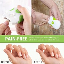 Electric Toe Nail Clippers Automatic Light Nail Trimmer Cutter New