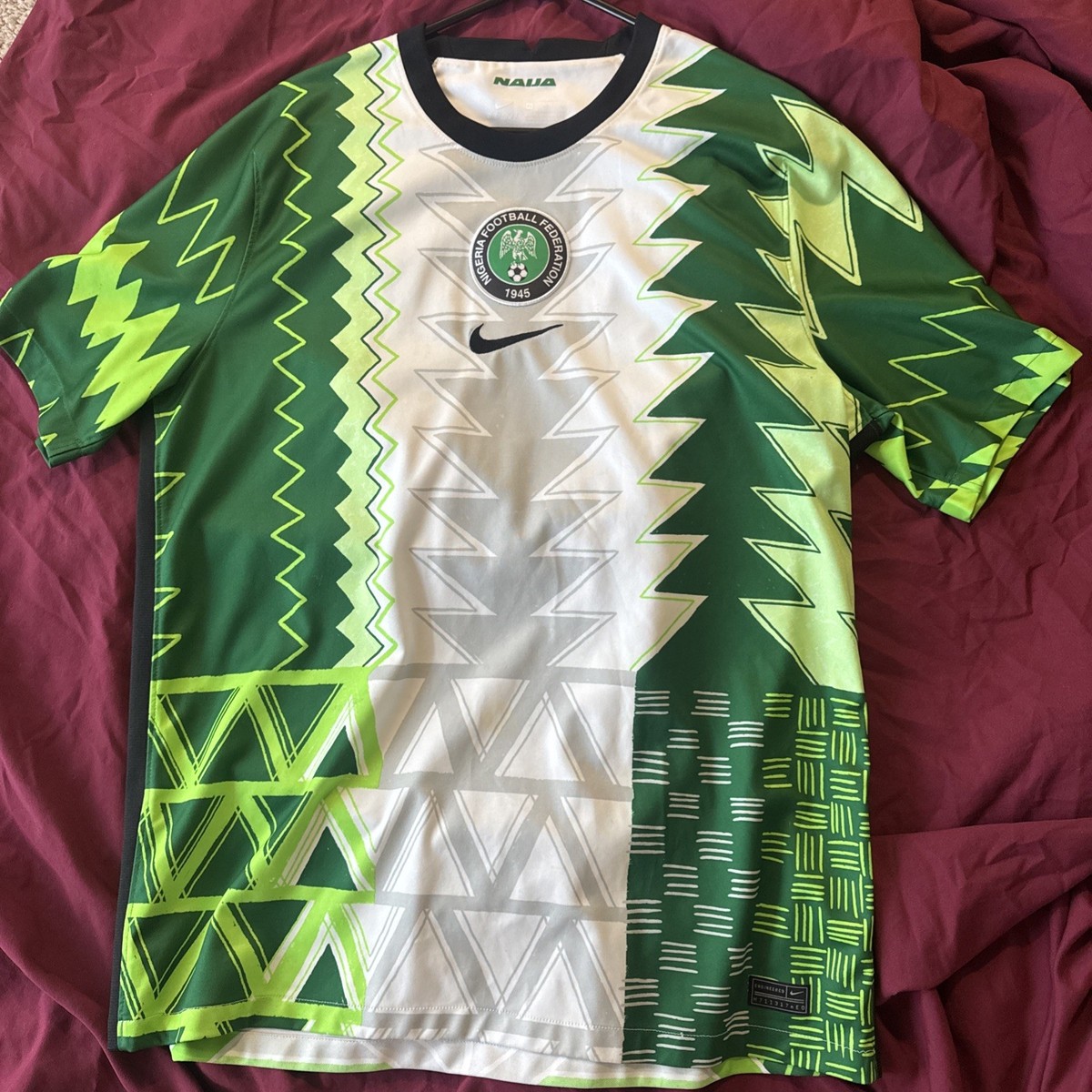 Nike Nigeria Super Eagles Naija Football Green New WITHOUT Tags XL