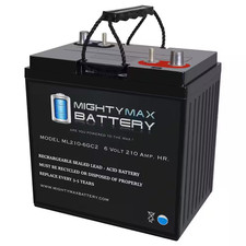 6V 210AH Dual Terminal SLA Replacement Battery Compatible with Camper Golf Cart