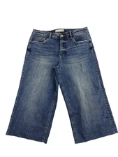 MOCO Boutique - Lovervet Raw Hem Wide leg Tummy Control Capri Jeans 31/13