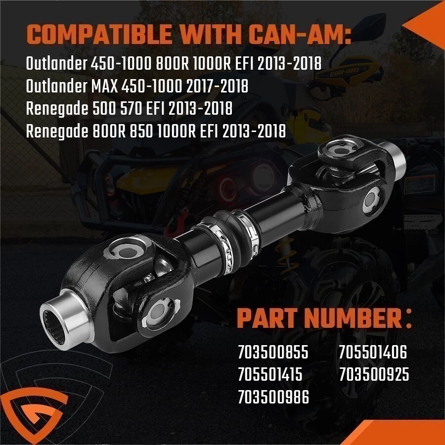 Eixo de transmissão da hélice traseira para Can-Am Outlander 570 EFI 2016-2023/Max 570 2017 - Imagem 2 de 4