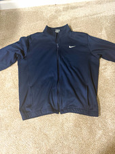 Nike Mens L Navy Full Zip Track Jacket, Polye...