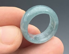 Video Certified Natural Green A Jadeite Jade Round Circle Ring NO. 4  420185