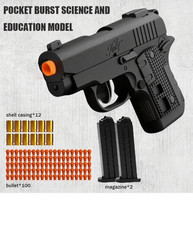 Pocket 1911 Soft Bullet Pistol Continuous Firing Shell Ejecting Toy