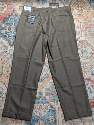 JOHN HENRY Dress Pants Men's 40x30 Cool ply 100S Super Hi-Twist Pleated New NWT