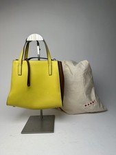 Borsa a mano vintage Marni in pelle gialla