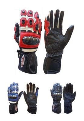 Motorcycle Gloves Leather Track Carbon Protective Hard CE Racing Men Knuckles Auklet