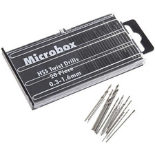 20pcs Mini Drill Bits Set 0.3-1.6mm HSS Preci...