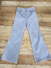 Vtg Womens Disco Jeans Flare Bell Bottoms Sz 32/11 Good Shape Has Heel Bite