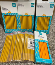LOT OF 140 Pen Gear  2 HB WOOD Pencils Unsharpened Yellow Packs OFFICE SCHOOL