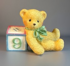Cherished Teddies -  Bear with Numbers Block  9  302929 No Box