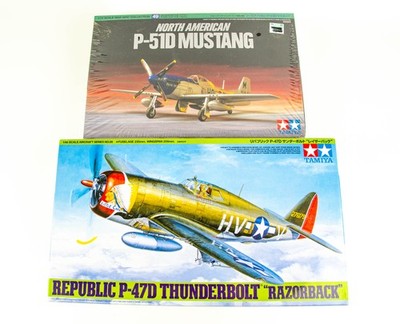 Tamiya 1/48 Republic P-47D Thunderbolt Razorback 1/72 P-51D Mustang Model Lot