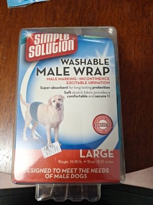 Simple Solution Washable Male Wrap Size L  AQUA