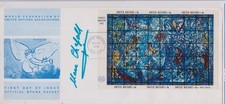 Marc Chagall hand signed First Day Issue WFUNA Cachet, Nov 17, 1967