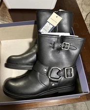 Universal Thread Womens Connor Harness Buckle Ankle Boots 90511576 Black 8.5