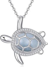 925 Sterling Silver Sea Turtle Pendant Necklace Jewelry Gift for Women Girl