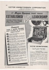 Victor Animatophone Projector Classroom or Public Address 1942 Vintage Ad