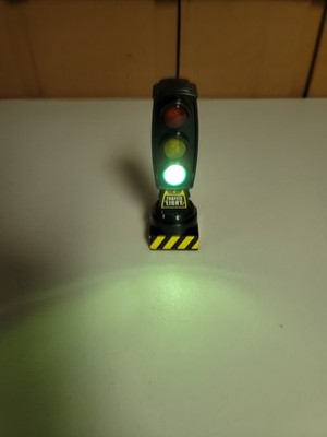 Wooden railway Train Stop Light & Sounds Accessory Plays Music Works Great!