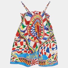 Dolce Gabbana Kids Multicolor Printed Cotton Dress 5Yrs