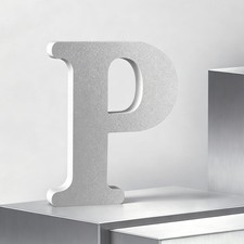 AOCEAN 6 Inch Silver Wood Letters Unfinished Wood Letters for Wall Decorative...
