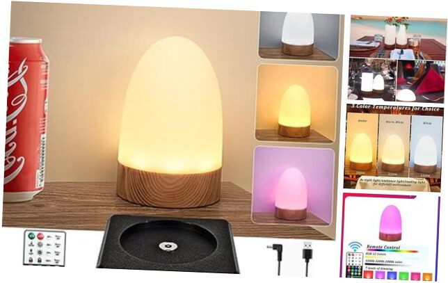 Rechargeable Dimmable Bedside Lamp with 3 Light Modes for Nightstand