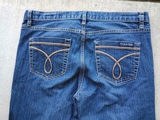 CALVIN KLEIN Blue Jeans Women's Size 29/8 Skinny Straight Leg Excellent
